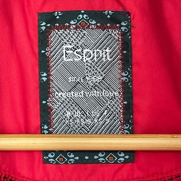 Esprit Red Sleeveless Snap Full Zip Down Vest Puffer Jacket Size XS - Picture 5 of 8